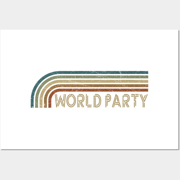 World Party Retro Stripes Wall Art by paintallday